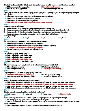 Câu hỏi trắc nghiệm môn Sinh học Lớp 11 - Ban nâng cao (Có đáp án)